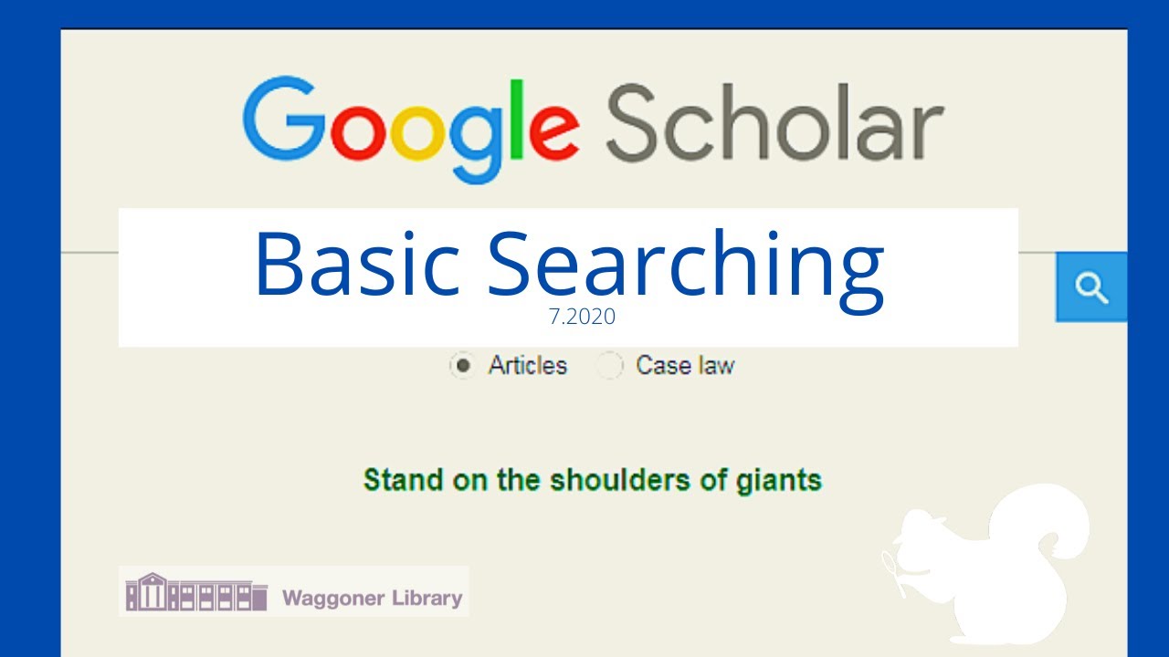 how to search thesis in google scholar