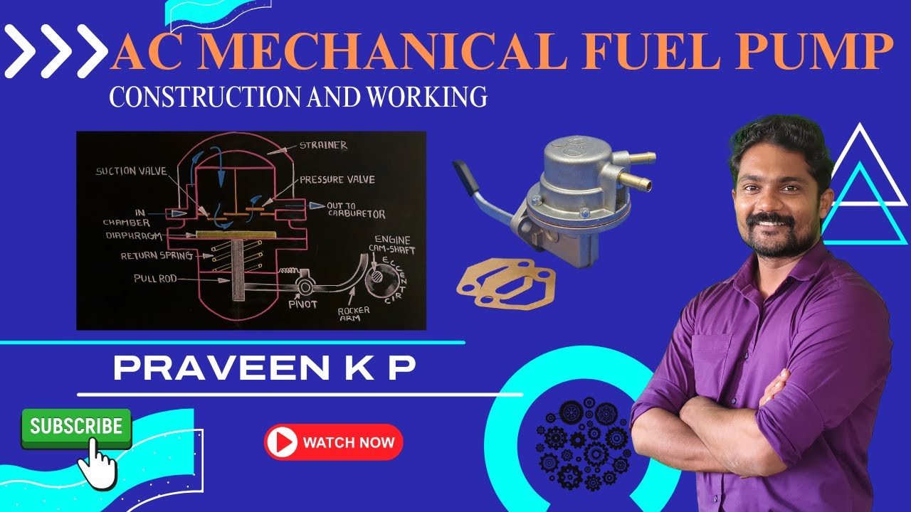 How AC Mechanical Fuel Pump Works | Full Working Principle & Construction.