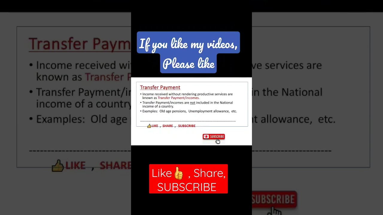 Transfer Payment | Transfer Income | Macroeconomics