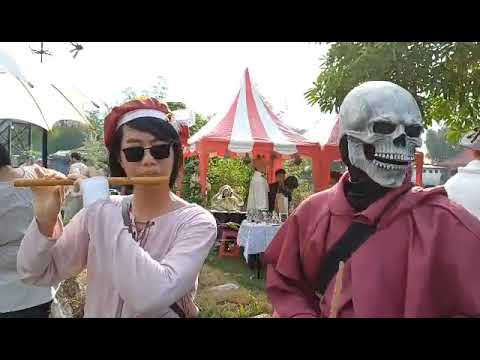 We play bad apple in a medieval fair