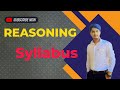 Reasoning Syllabus|DSSSB PRT TGT PGT LDC DASS grade 4 DASS grade 2| #dsssb