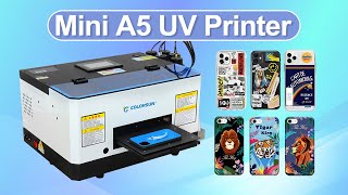 Colorsun 2022 New Fully Automatic Mini A5 UV Printer Small size and easy to carry for phone case