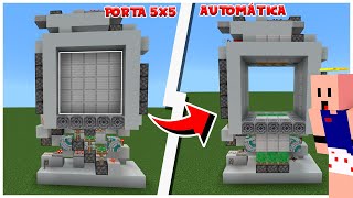 Como fazer uma porta 5x5 automática no Minecraft Bedrock