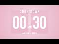 30 Seconds Countdown Timer 🌸 Flip Clock with Simple Beeps 🔔