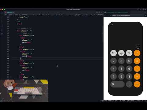 ASMR Programming - IOS (iPhone) calculator with Tailwind CSS - No Talking