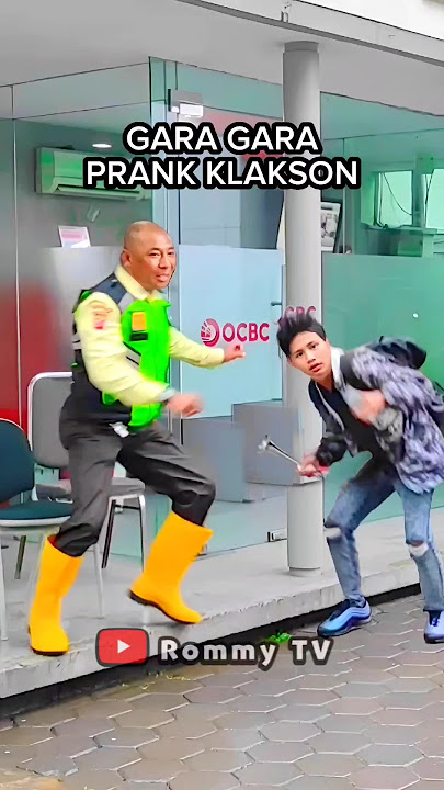 GARA GARA PRANK KLAKSON SATPAM NGEGAS!! Prank Klakson Bus Telolet #shorts #basuri