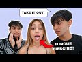 MY GIRLFRIEND GOT HER TONGUE PIERCED.. (I WAS MAD) | Lucas and Marcus