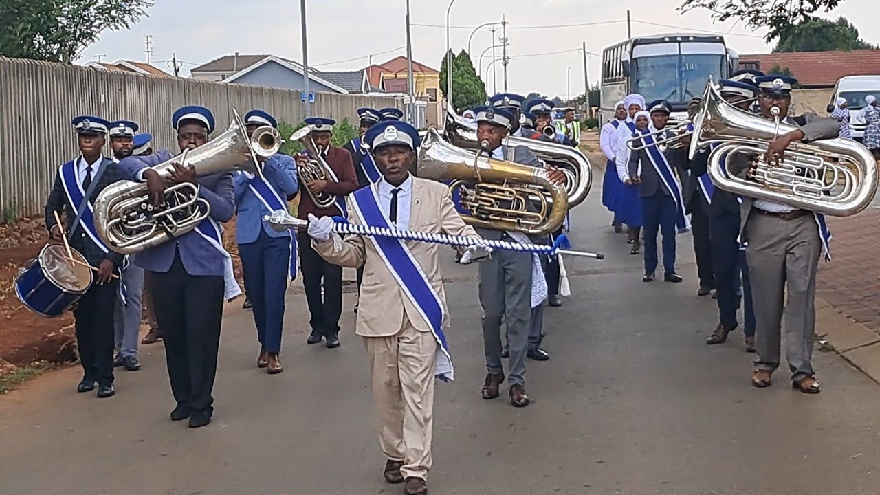 Lekokoaneng HQ 🇱🇸 arrives at Protea North, Soweto - Father Masango's Brass Band (24 February 2024)