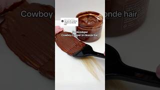 Cowboy Copper color mask on blonde hair 🤠 No developer #pallure #coloringhair