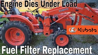 Kubota L3200 Running Rough and Stalling - Fix - Fuel Filter Replacement