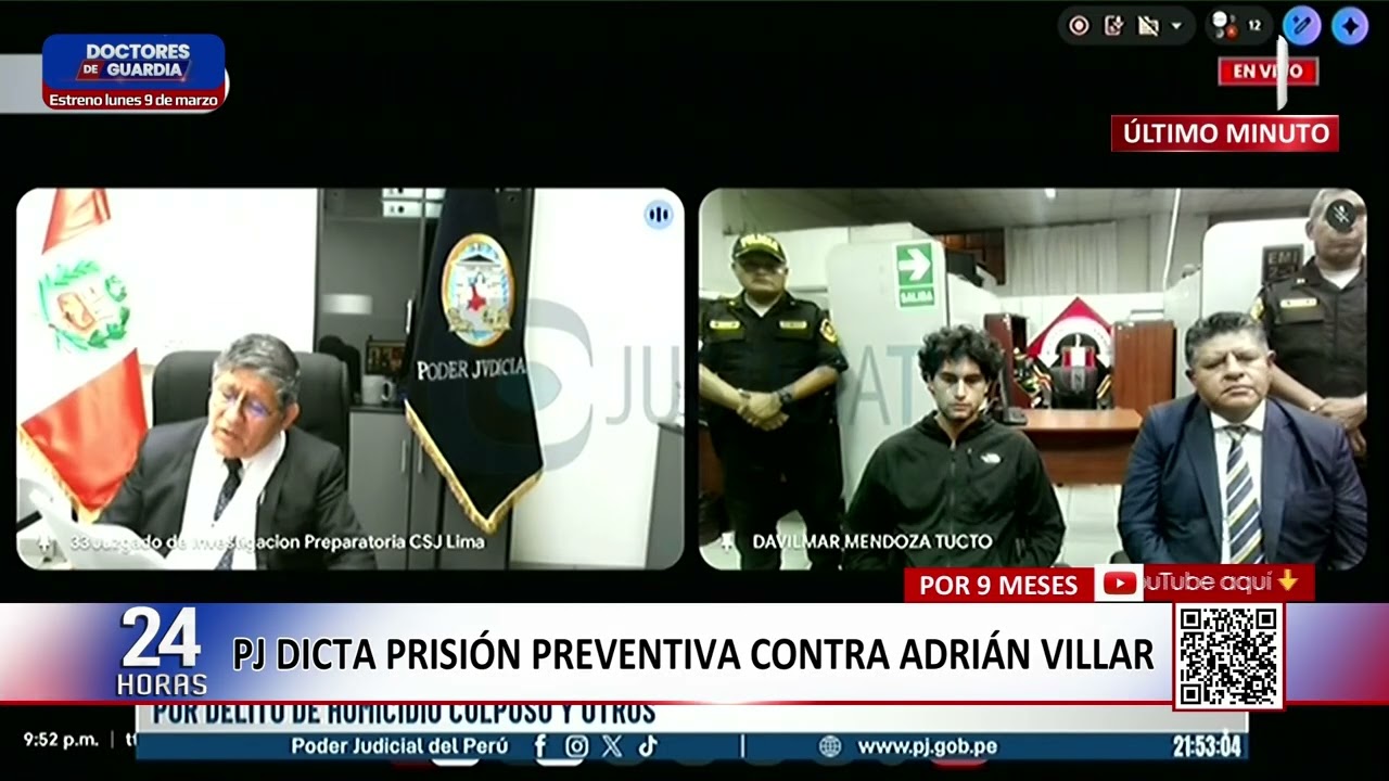 Caso Lizeth Marzano: PJ dictó nueve meses de prisión preventiva contra Adrián Villar