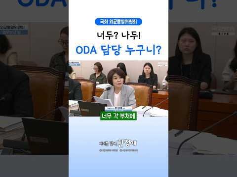 여기도 저기도 ODA! 이젠 통일하자 :) | 한정애TV #shorts