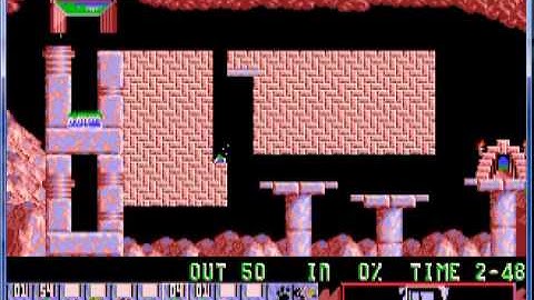 Lemmings 1 Mayham Level 21 With a twist of lemming please