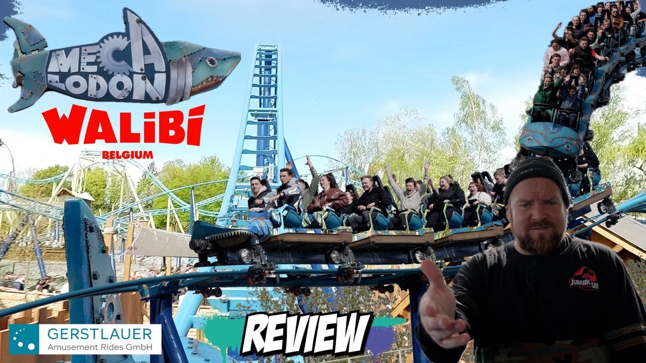 TOP ACHTERBAHN NEUHEIT - Der neue Airtime Coaster im Walibi Belgium - Mecalodon - Ride REVIEW