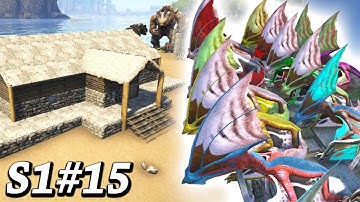 FINISHING THE BASE EXTERIOR + TAPEJARA COLOR MUTATIONS! Ark Survival Evolved The Center Ep15