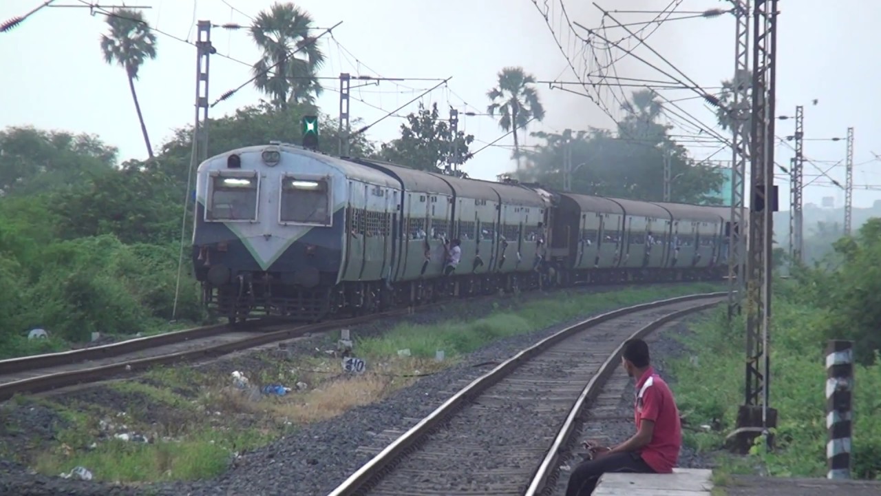 CHUGGING & WHISTLING INDIA'S OLDEST DIESEL LOCOMOTIVE  (WDM-2) AT IT'S BEST - INDIAN RAILWAYS !!!!!!
