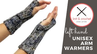 Left Hand Unisex Arm Warmer Free Crochet Pattern Workshop ~ Fingerless Mitts Crochet Pattern
