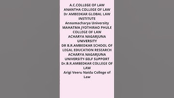 AP LAWCET 2025 Colleges List | Top Law Institutes in Andhra Pradesh | AP LAWCET Counselling #Shorts