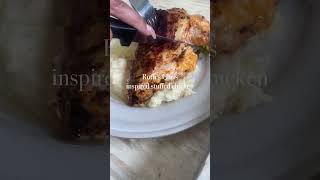 Ruth’s Chris inspired stuffed chicken. Full recipe on tik tok I couldn’t fit it all in caption.
