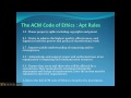 Ethical Discussion - The Free Software Movement vs ACM