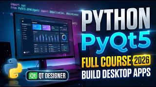 Python PyQt5 Full Course 2026 | Build Real Desktop Applications with Qt Designer