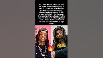 Wiz Khalifa Says J. Cole Outsmarted Everyone with His Apology to Kendrick! #wizkhalifa #jcole #kdot