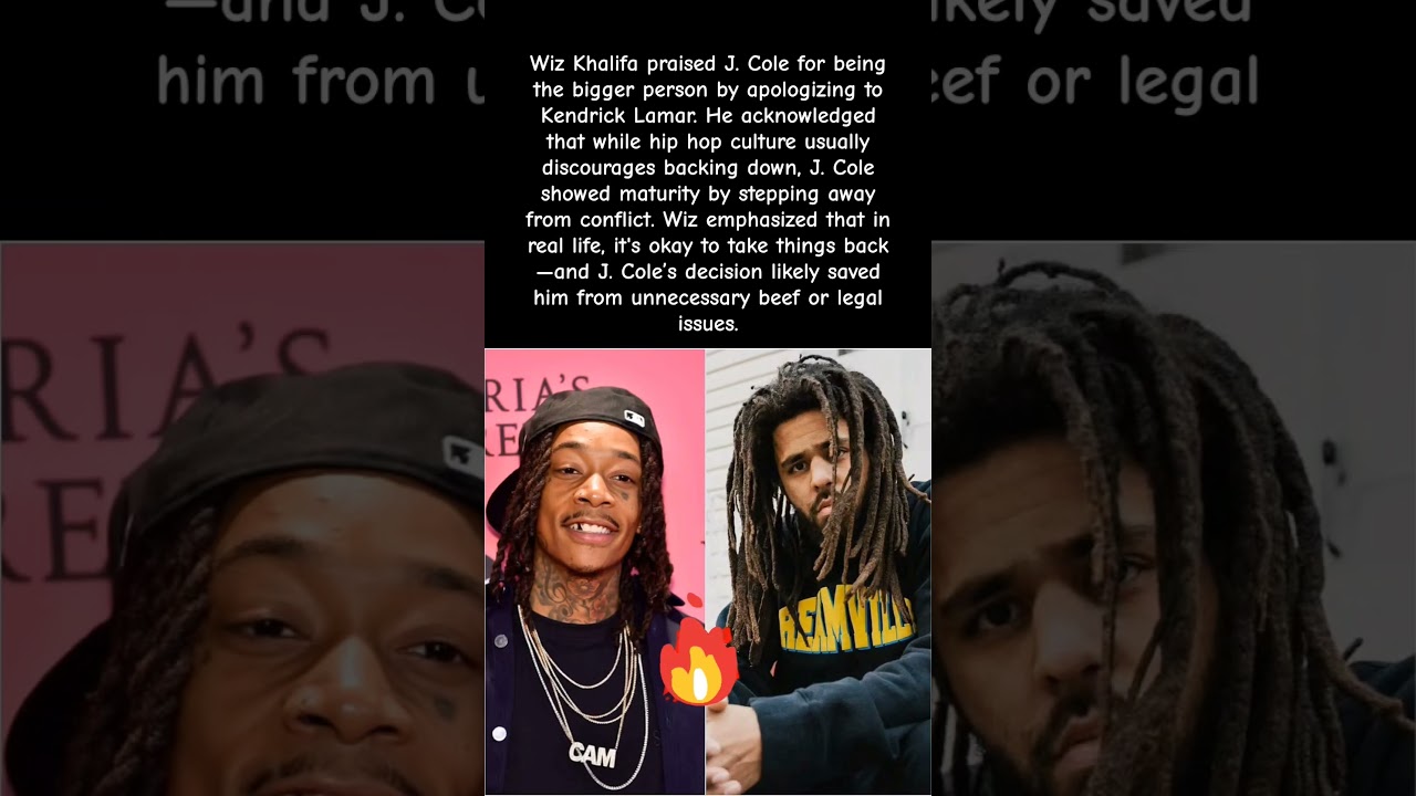 Wiz Khalifa Says J. Cole Outsmarted Everyone with His Apology to Kendrick! 