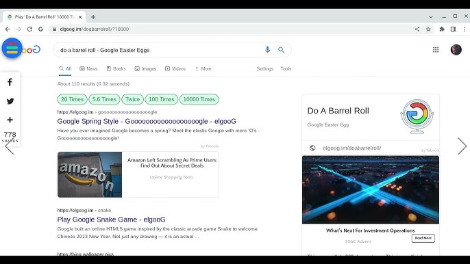 How to Do a Barrel Roll 20 Times on Google - Followchain