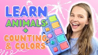 Learn Animals Counting And Colors Best Toddler Learning Video Learn To Talk Learn English