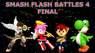 SMASH FLASH BATTLES 4 - FINAL - Pit VS Amy VS Ness VS Yoshi
