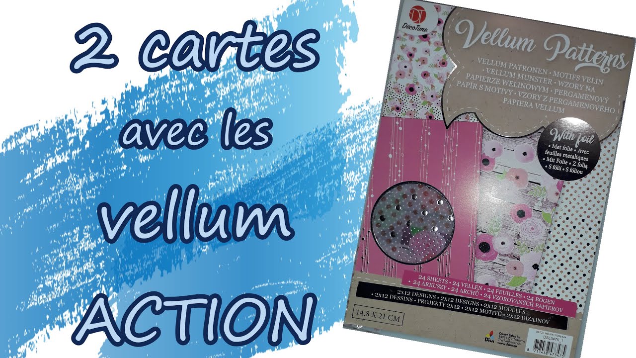 2 cartes avec le vellum d'ACTION