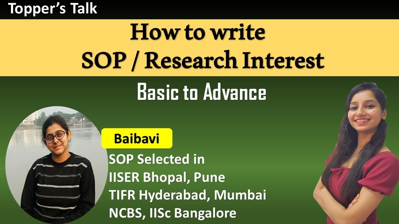 how to write research interest in sop