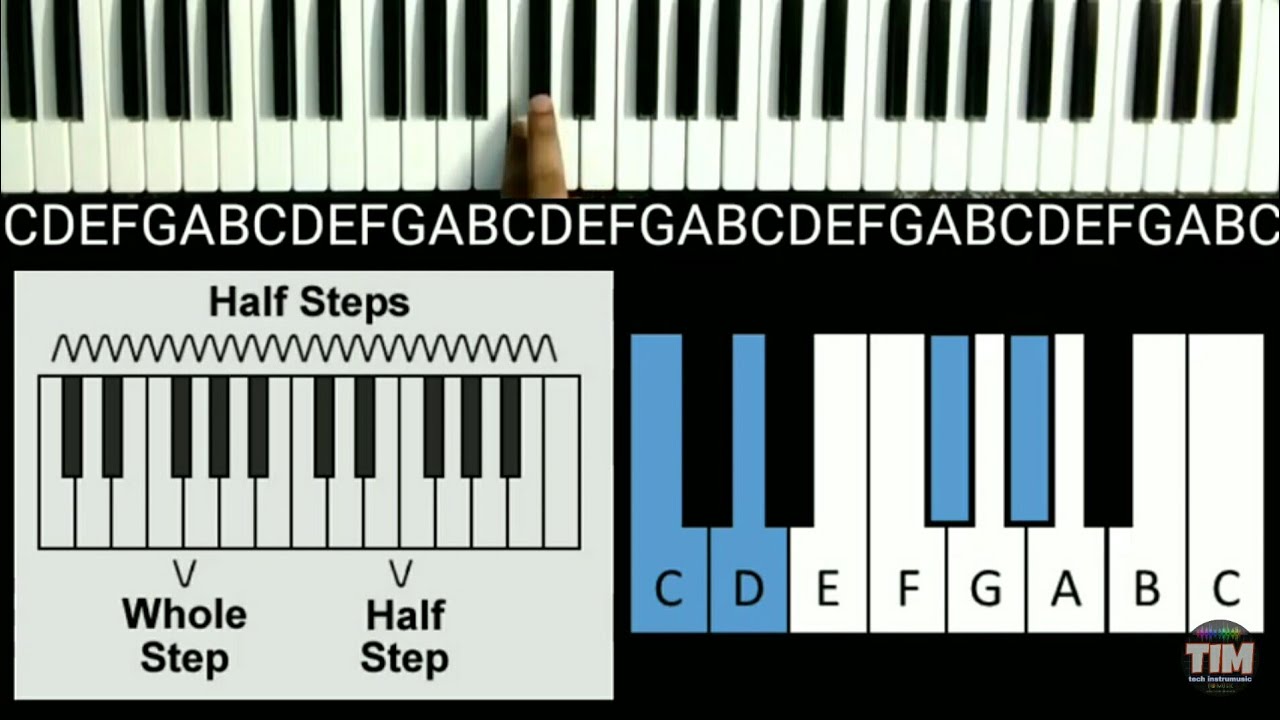 Easy Music Theory #2 in Hindi What's Whole and half Step - YouTube