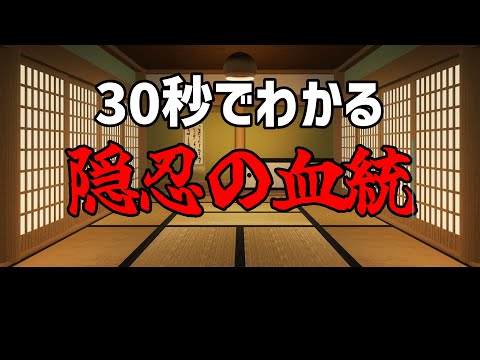 【TRPG紹介】30秒でわかる隠忍の血統【シノビガミ】