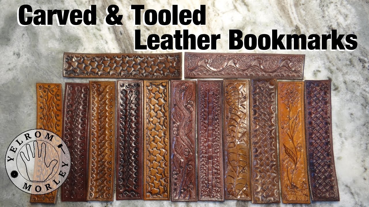 Tool Dye and Personalize Vegetable Tanned Tooling Leather Bookmark Kit 3 Pack 