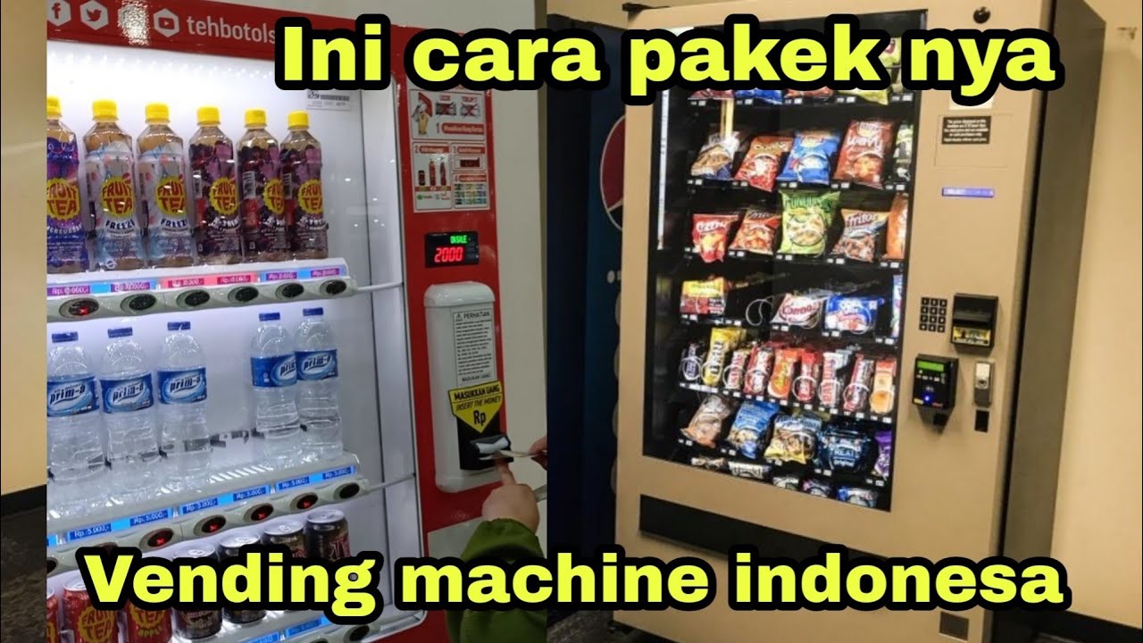 🔴Cara menggunakan mesin penjual minuman otomatis VENDING MACHINE - YouTube