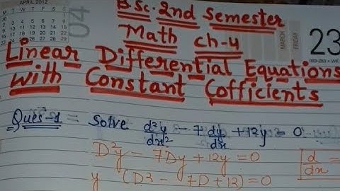 Particular  integral  in some special cases