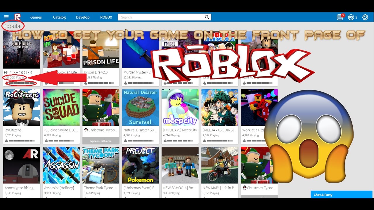 How To Get Your Game On The Front Page Of Roblox Youtube - roblox front page 2016