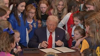 President Trump signs executive order that bans transgender athletes from women's sports