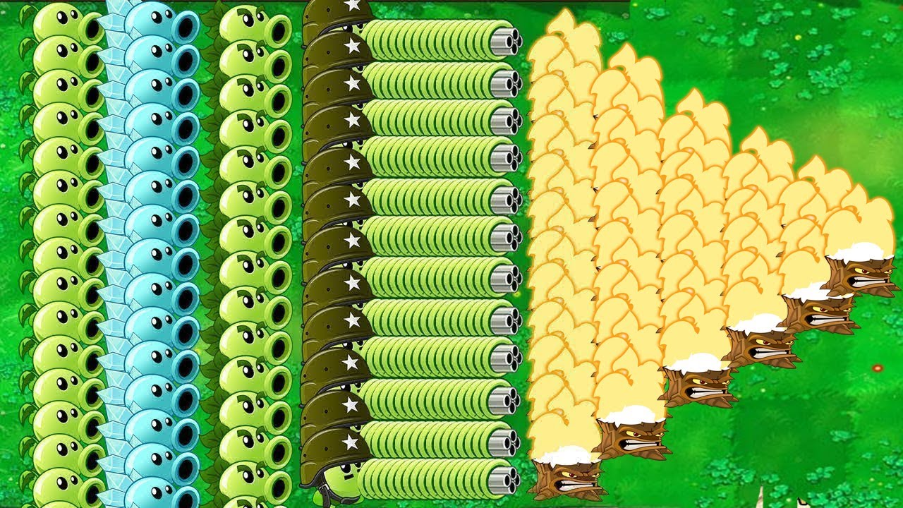 All Pea PvZ vs Dr Zomboss Epic Hack Plants vs Zombies Minigame ...