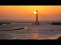 淡江大橋0518日落即時畫面 夕陽晚霞 台灣最新地標！ The world's longest single-tower, asymmetric cable-stayed bridge
