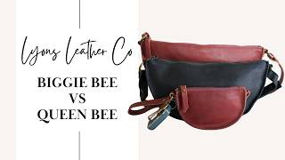 Lyons Leather Co Queen Bee VS Biggie Bee Bag Comparison