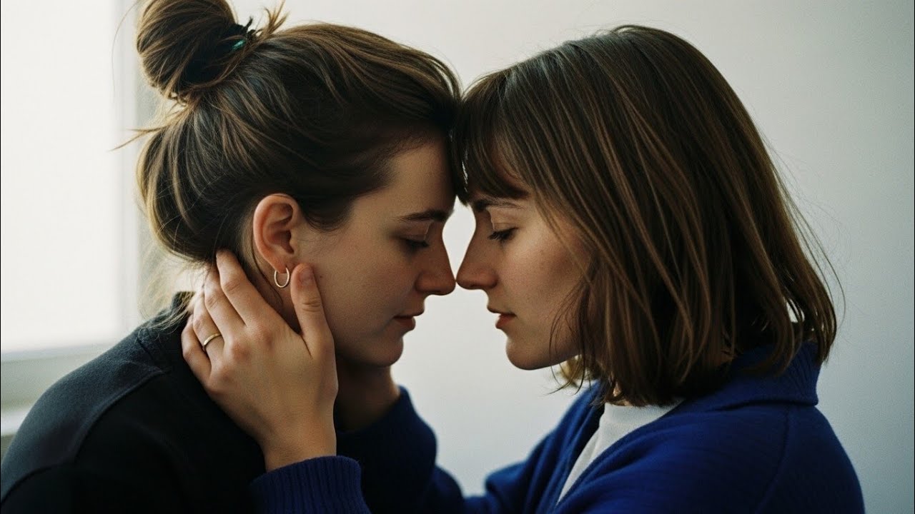 Lesbian kiss girls romance in winter season vip story don't forget this video 