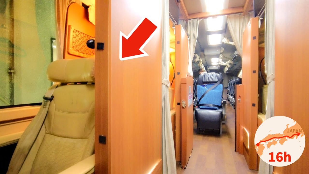 Download Most Expensive Private Room on Japan's Longest Overnight Bus 😪 16 Hour Travel Vlog キングオブ深夜バス はかた号
