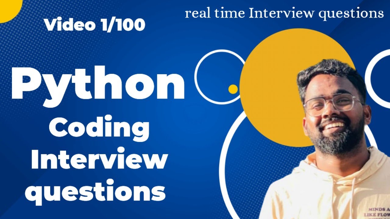01 | Python coding interview question | Shyam BM - YouTube