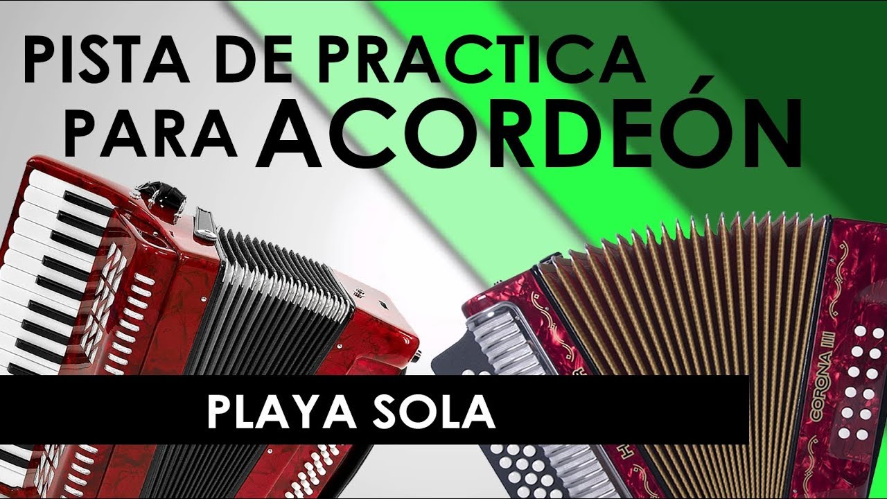 Playa sola - Pista para practicar acordeón - Karaoke