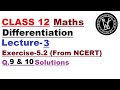 Class 12 Math 1 Ex.5.2 Q9,10
