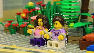 Saves Hot Girl From Hunter Swimming Pool in Lego Life