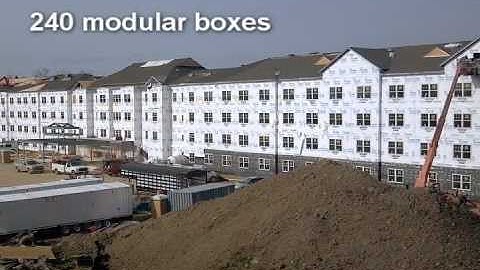 Modular Student Housing Construction Time-Lapse