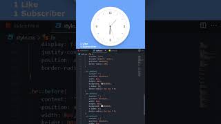 Working Analog Clock ⌚ CSS & Javascript #shorts #css #html #code #programming #coding screenshot 2